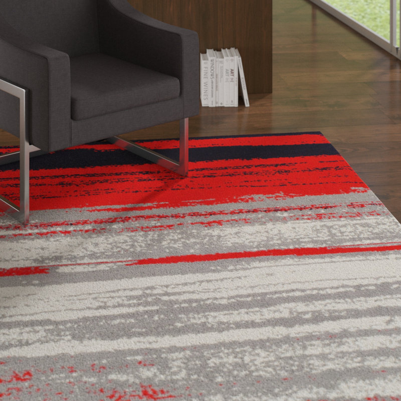 Ebern Designs Grieco Red Indoor/Outdoor Area Rug & Reviews Wayfair